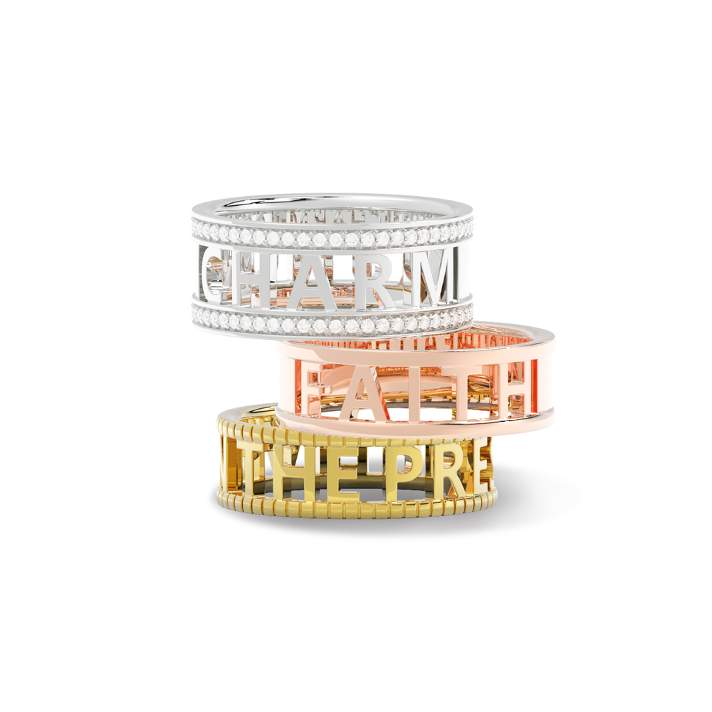 Milgrain Customique Signature Ring SR001B