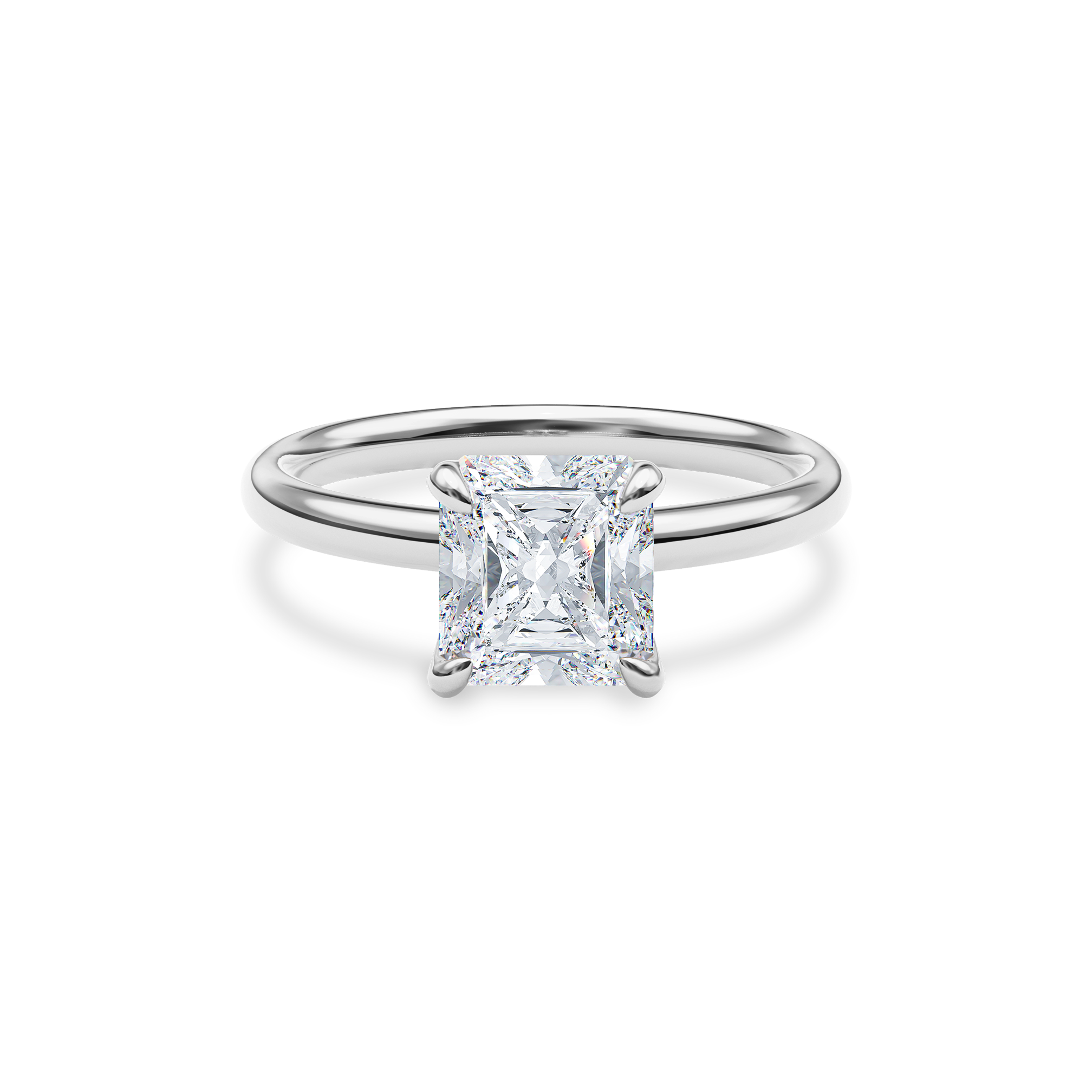 Dia Solitaire Engagement Ring Radiant•White Gold