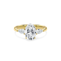 Daphnis Three Stones Engagement Ring Oval•Yellow Gold