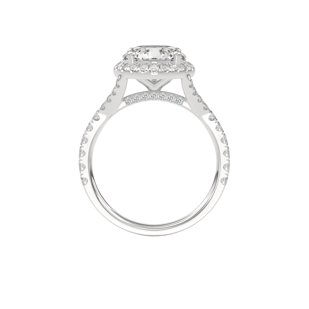 Elara Vintage Inspired Engagement Ring Round•White Gold