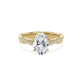 Rhea Twisted Pave Engagement Ring Oval•Yellow Gold