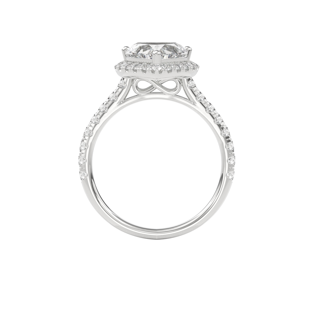 Elara Infinity Engagement Ring Heart•White Gold