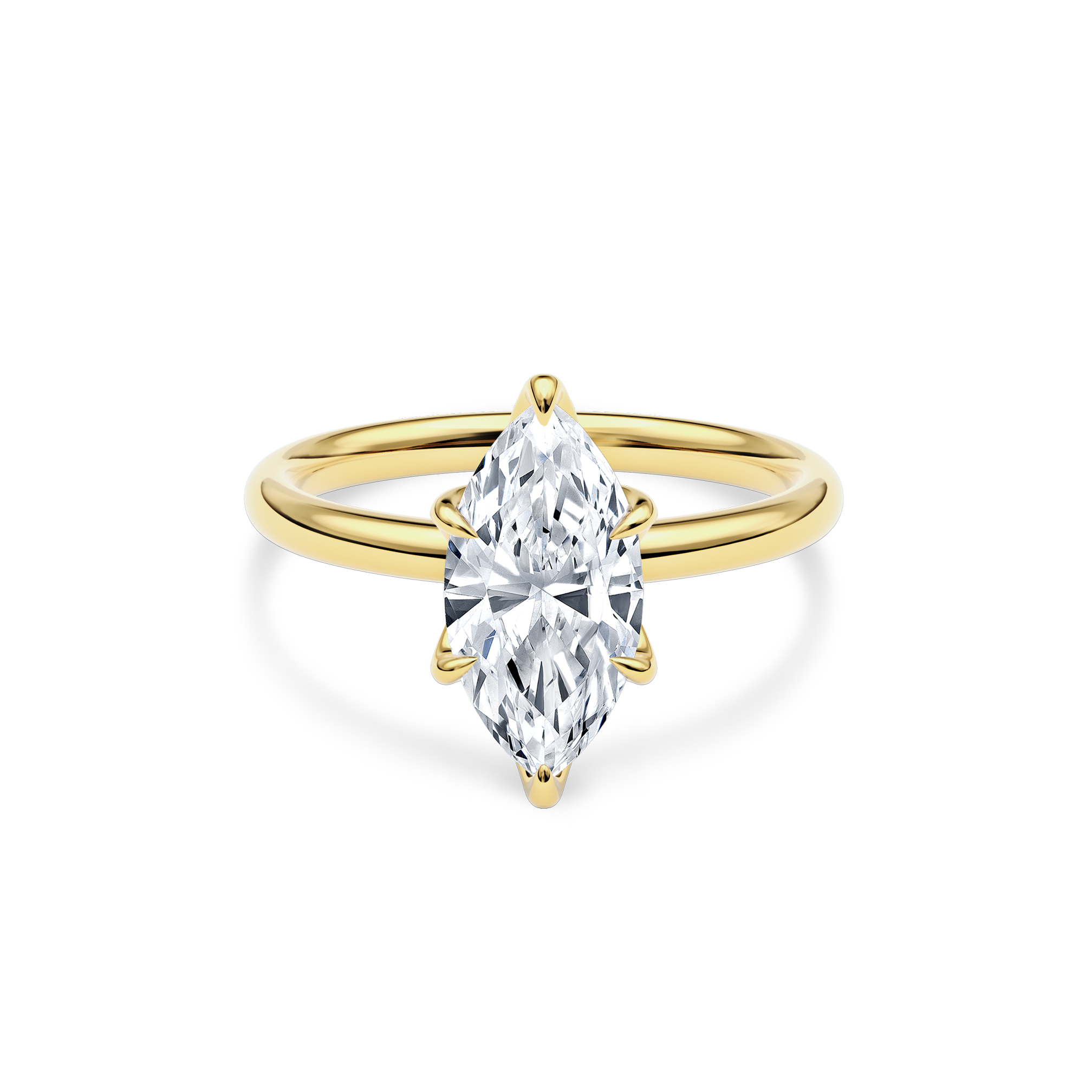 Dia Solitaire Engagement Ring Marquise•Yellow Gold