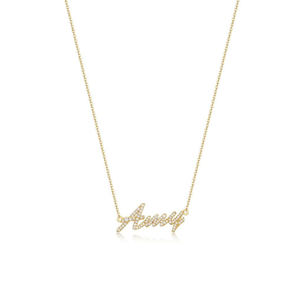 18k Gold Plated Luxe Name Necklace SN020G