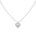 Rhodium Plated Heart MemoraCarve Necklace