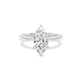 Elara Hidden Halo Salitaire Engagement Ring Marquise•White Gold