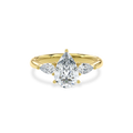 Daphnis Three Stones Engagement Ring Pear•Yellow Gold