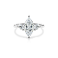 Daphnis Three Stones Engagement Ring Marquise•White Gold