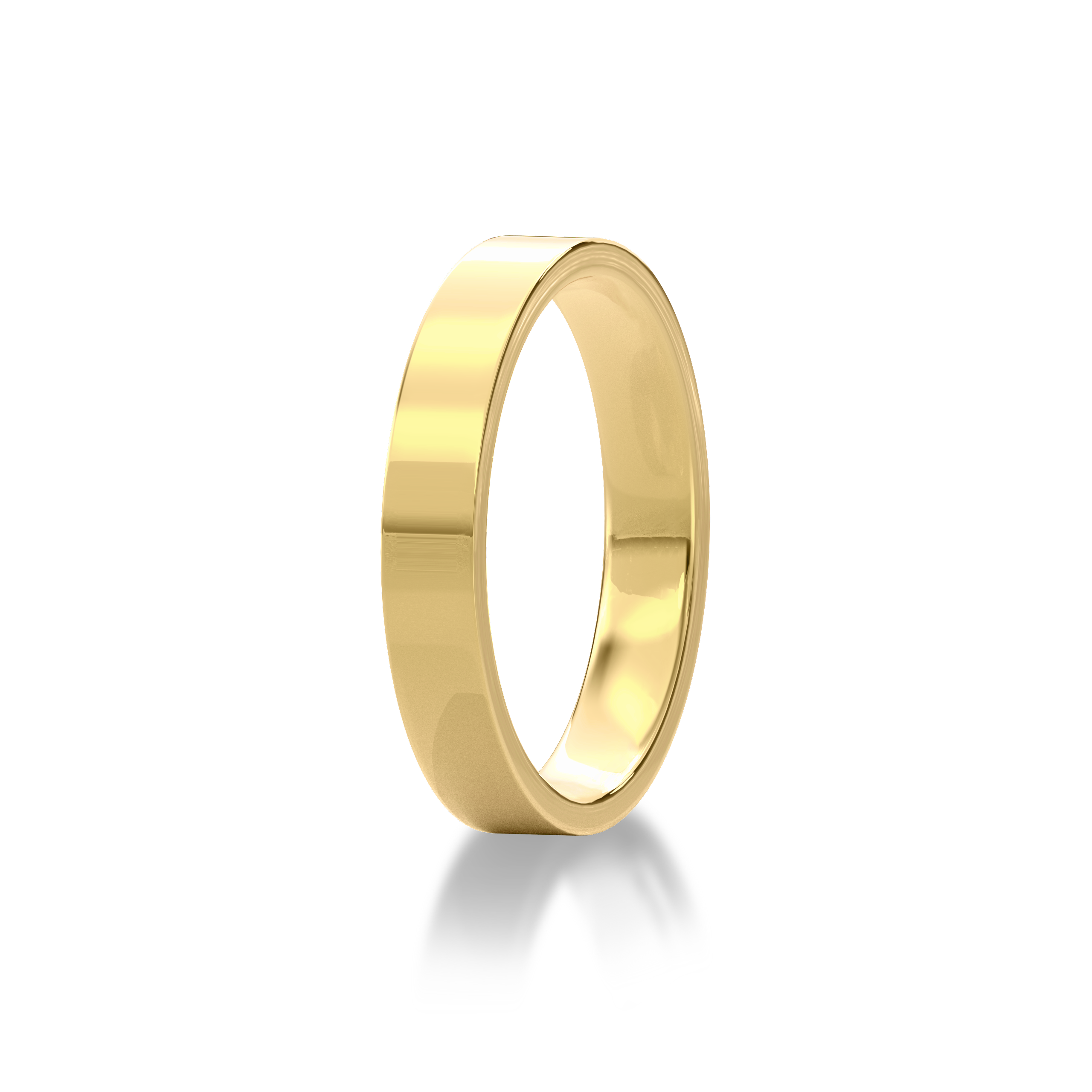 Wedding Bands Flat Band 4mm•Yellow Gold