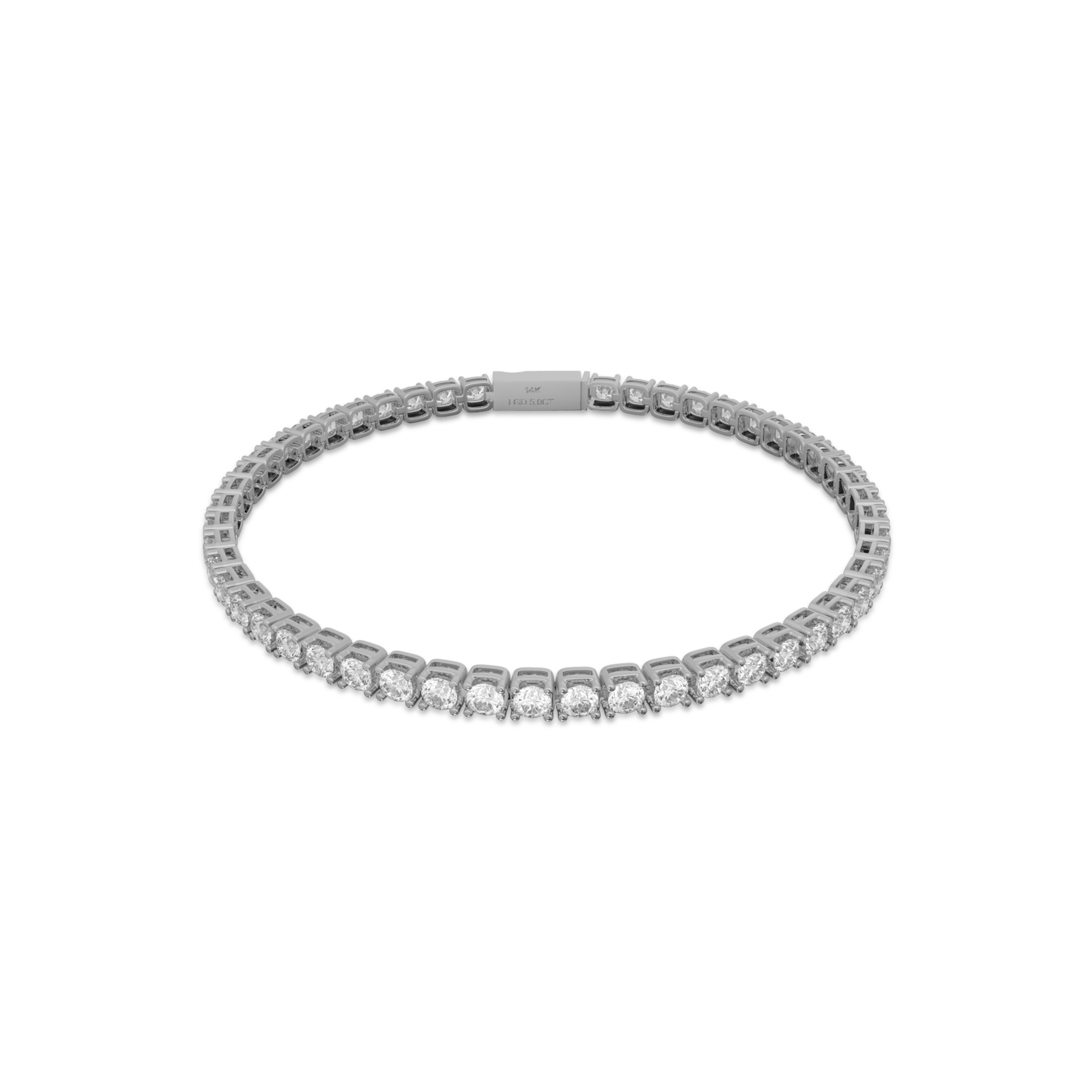 18K White Gold Nova Tennis Bracelet in 5CT LGDB001