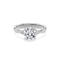 Rhea Twisted Engagement Ring Round•White Gold