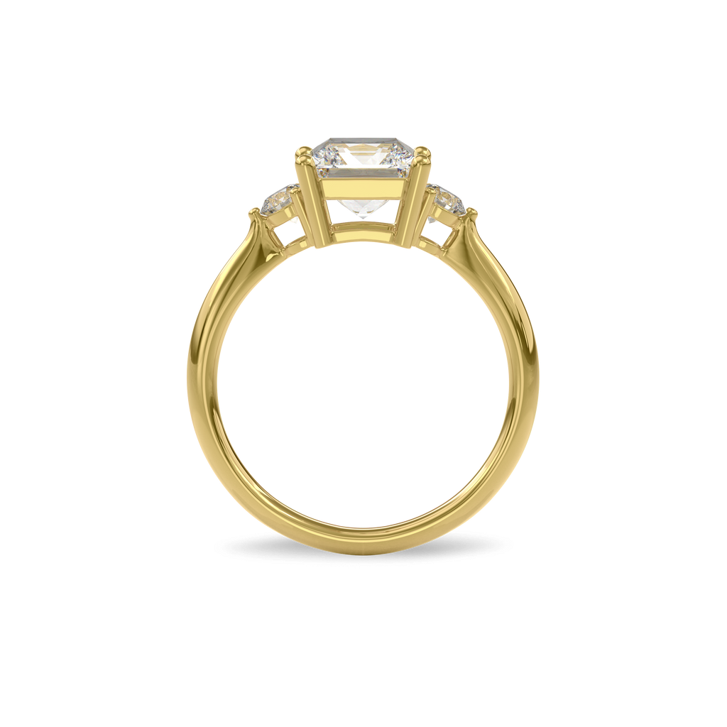 Daphnis Three Stones Engagement Ring Radiant•Yellow Gold