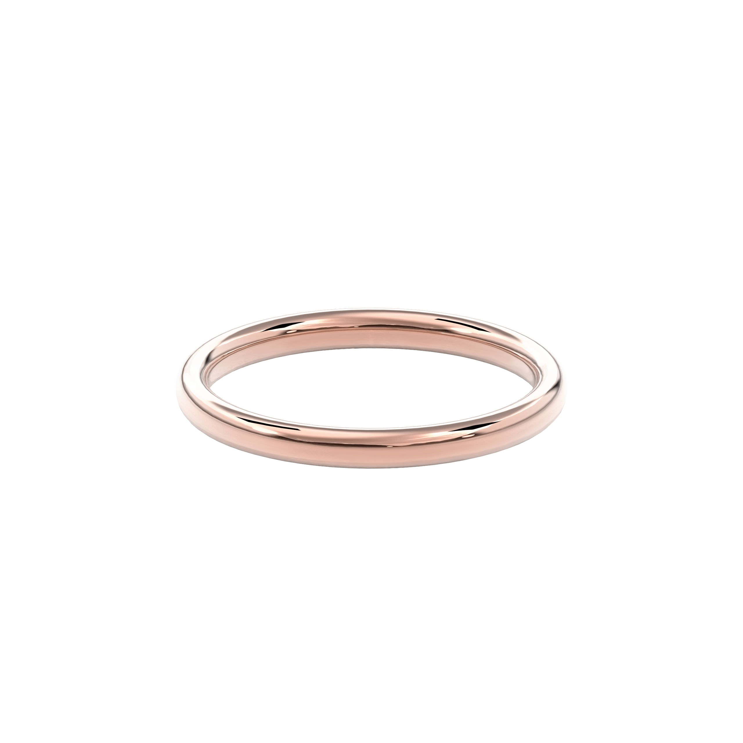 Wedding Bands Round Band 2mm•Rose Gold