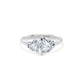 Callisto Two Stones Engagement Ring Heart•White Gold