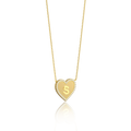 18k Gold Plated Silver Heart Initial Necklace AW24N003G