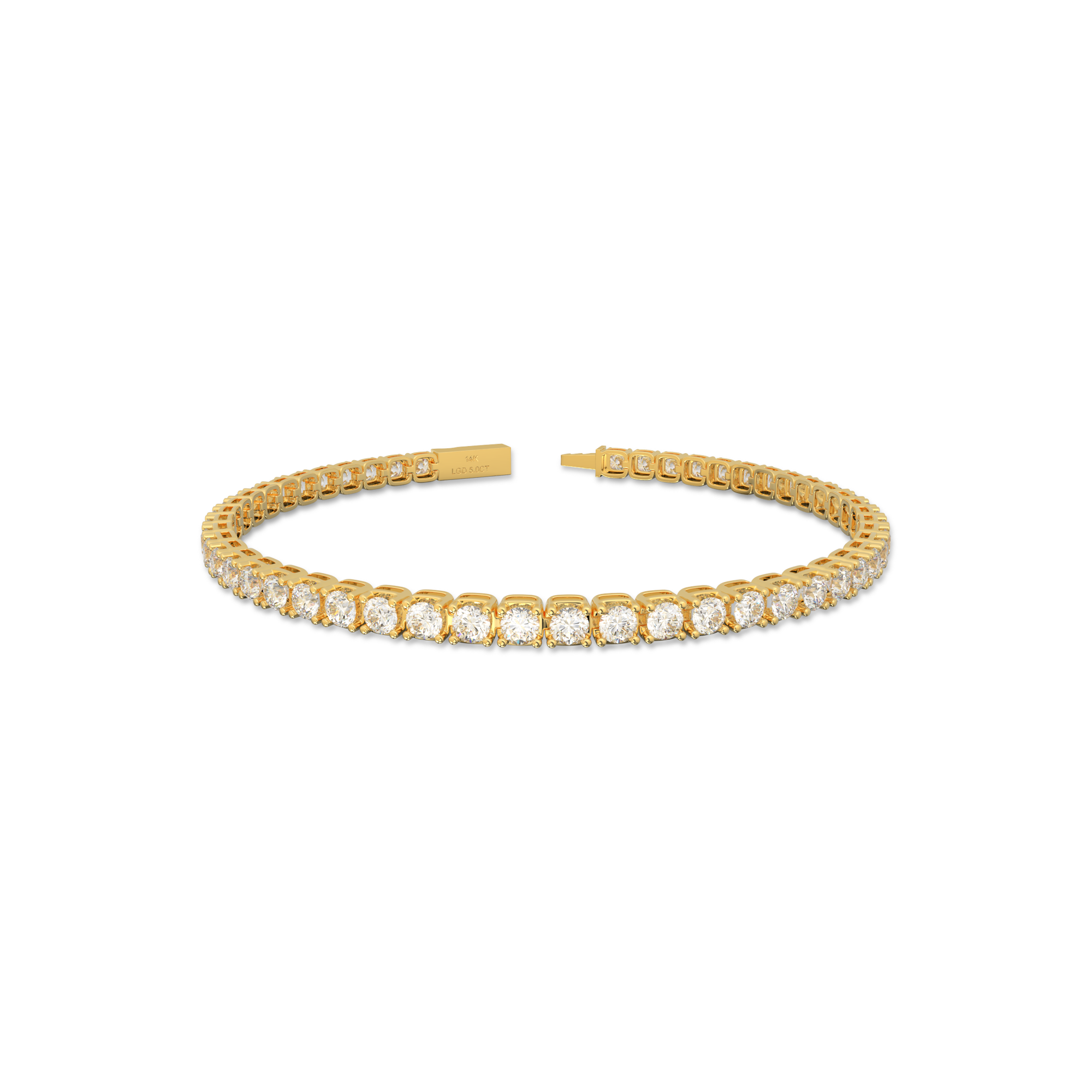 18K Yellow Gold Nova Tennis Bracelet in 5CT LGDB001