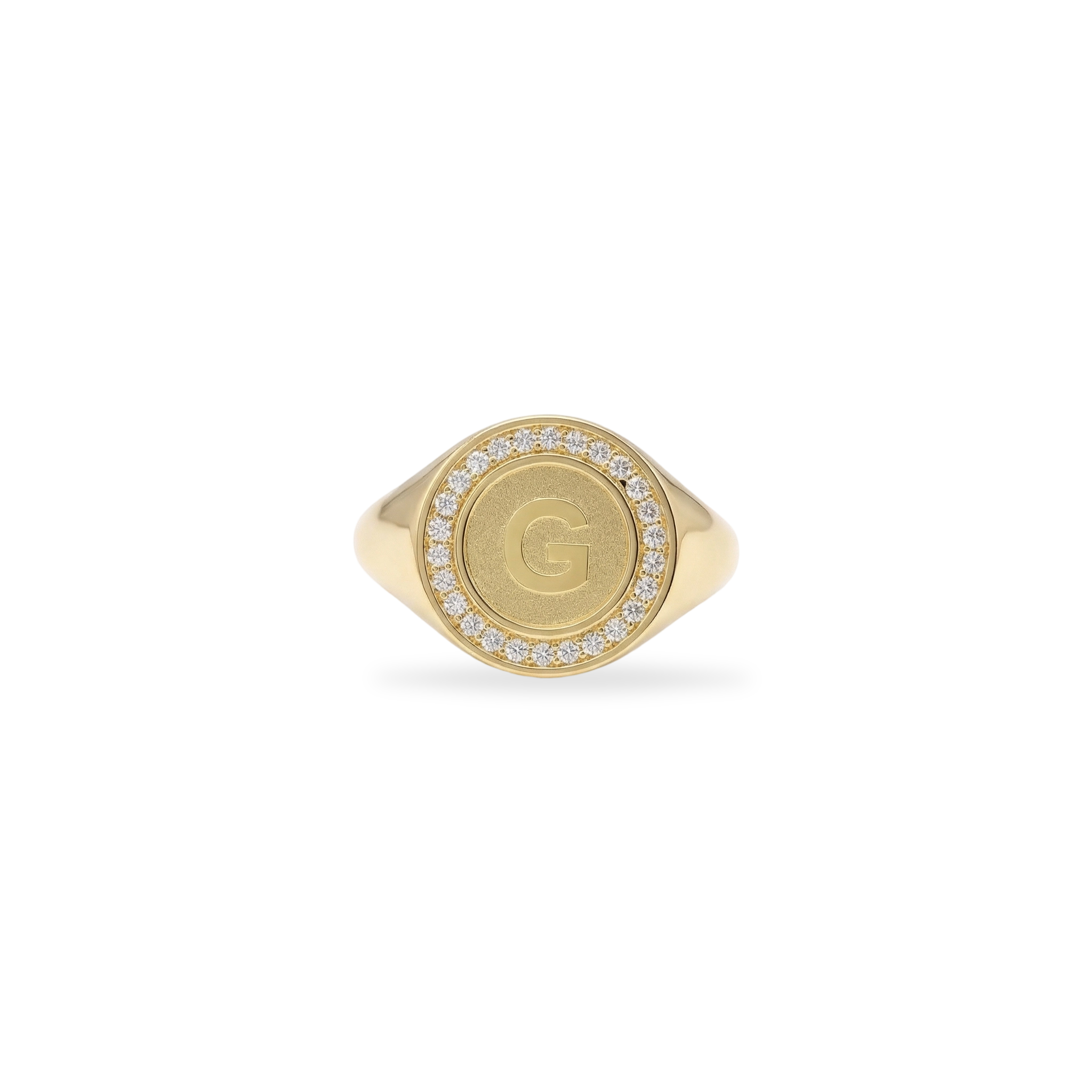 18K Gold Plated Silver Monogram Initial Ring SS25R001G