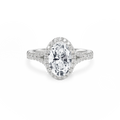 Elara Vintage Inspired Engagement Ring Oval•White Gold