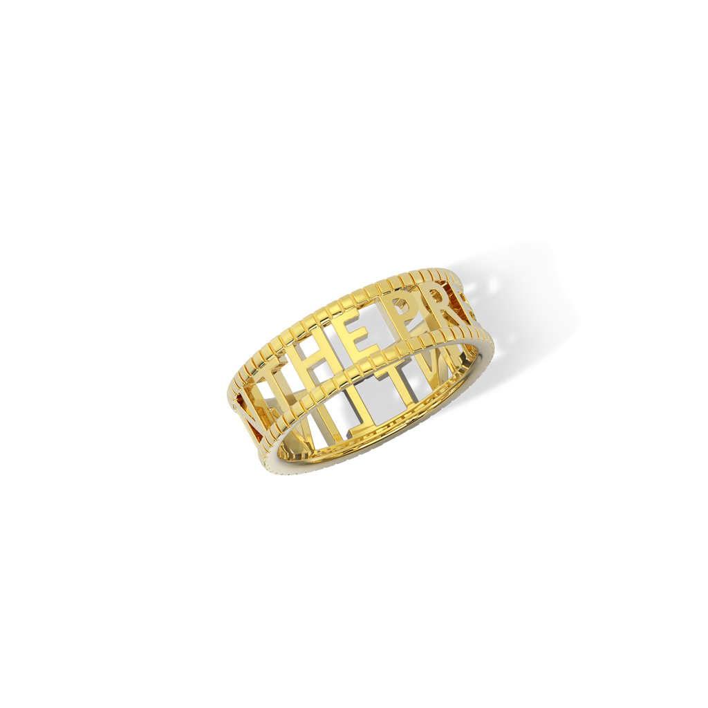 Milgrain Customique Signature Ring SR001B