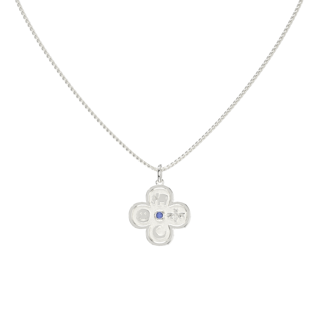 Rhodium Plated Elements Necklace