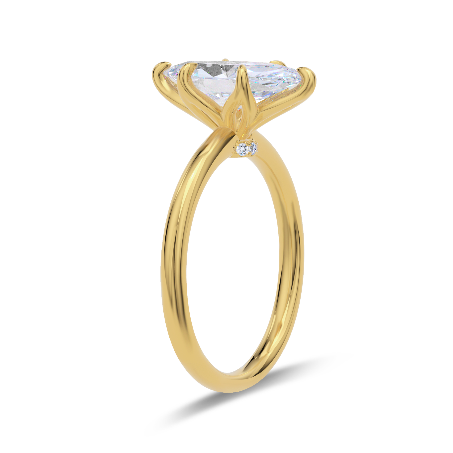 Dia Solitaire Engagement Ring Marquise•Yellow Gold