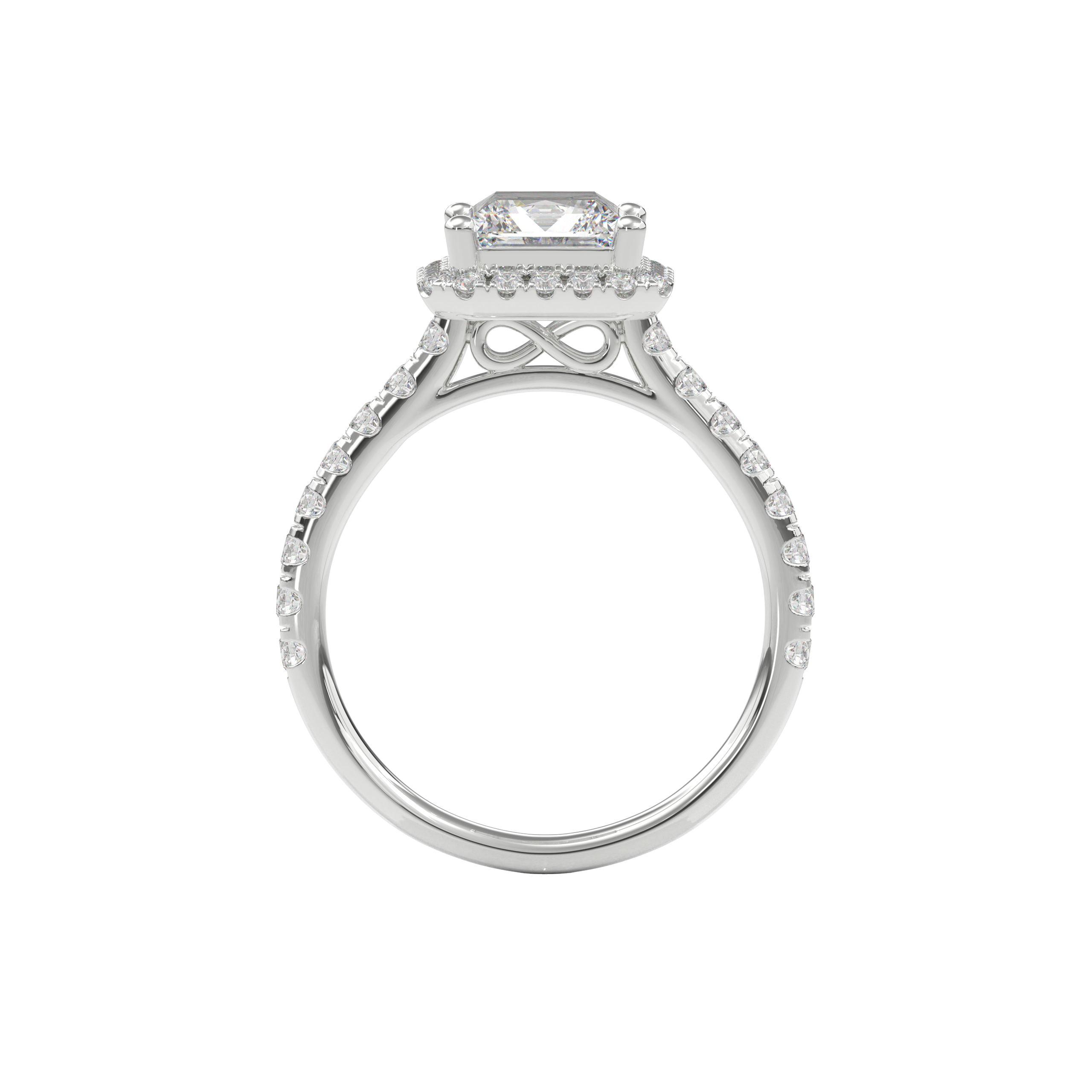 Elara Infinity Engagement Ring Radiant•White Gold