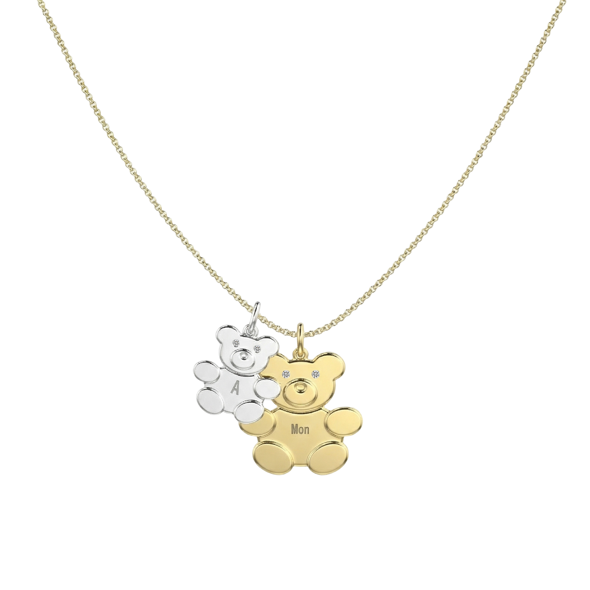 Teddy Family Necklace SN033G