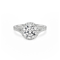Elara Vintage Inspired Engagement Ring Round•White Gold