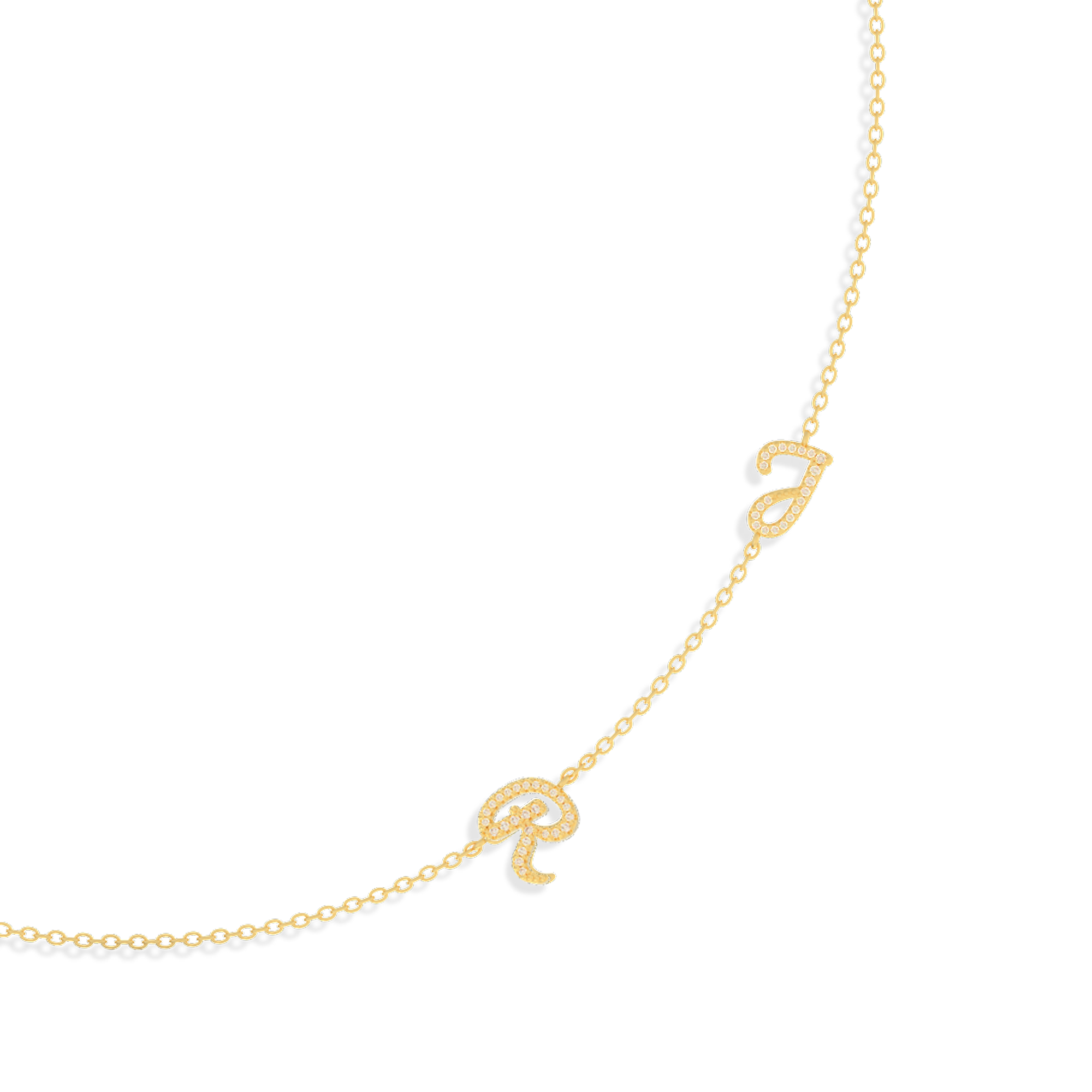 InitialLink Tilt Necklace SN024B
