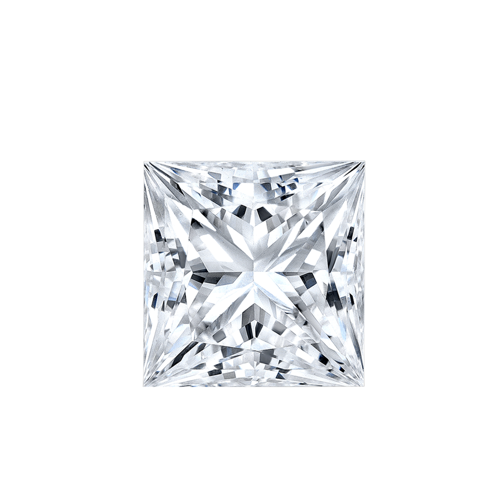 Interlace Meteor Princess Ring in 14k White Gold