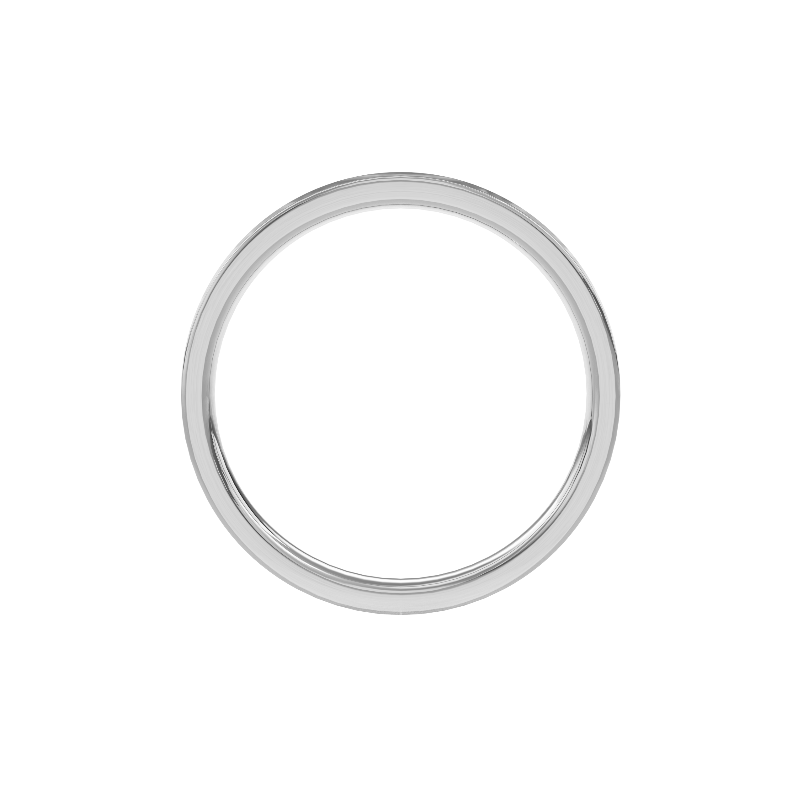 Wedding Bands Flat Band 4mm•White Gold