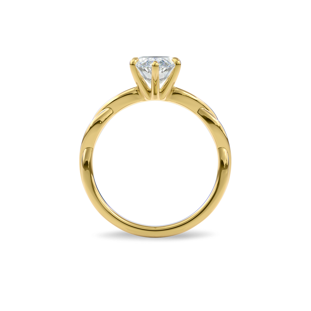 Rhea Twisted Engagement Ring Marquise•Yellow Gold