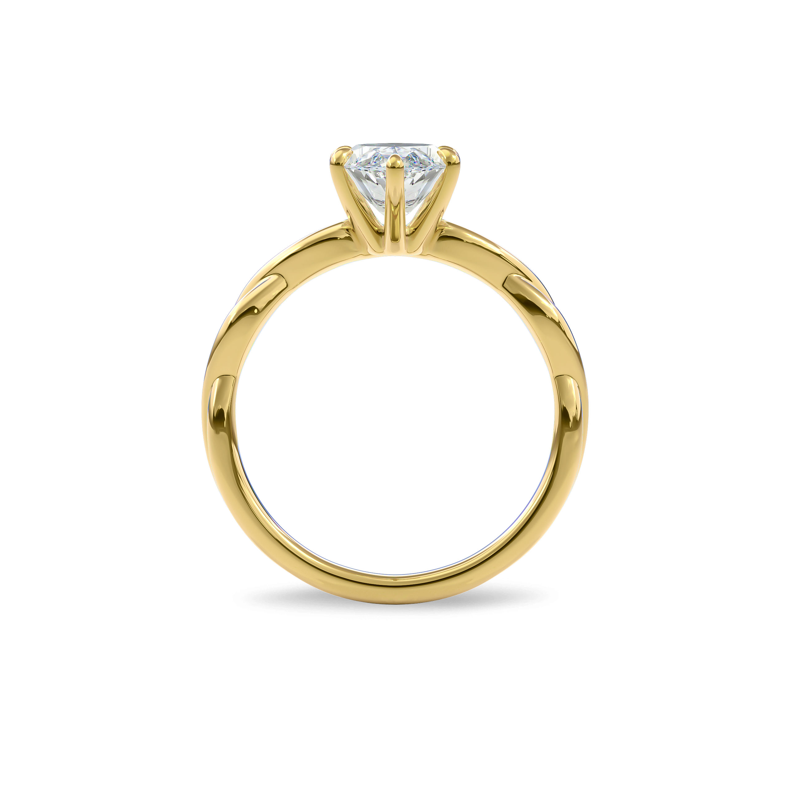 Rhea Twisted Engagement Ring Marquise•Yellow Gold