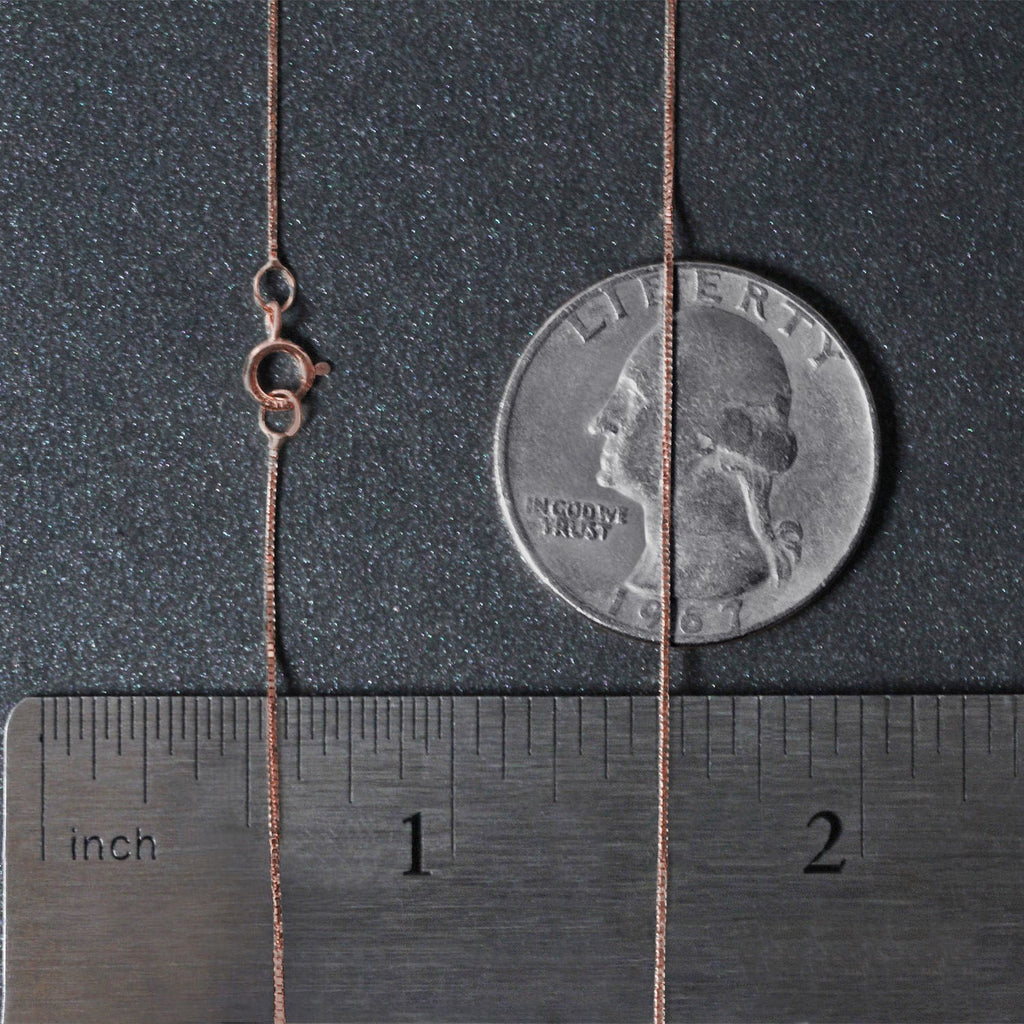14k Rose Gold Classic Box Chain (0.45 mm)