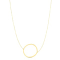14K Yellow Gold Yours Truly Large Initial O Necklace