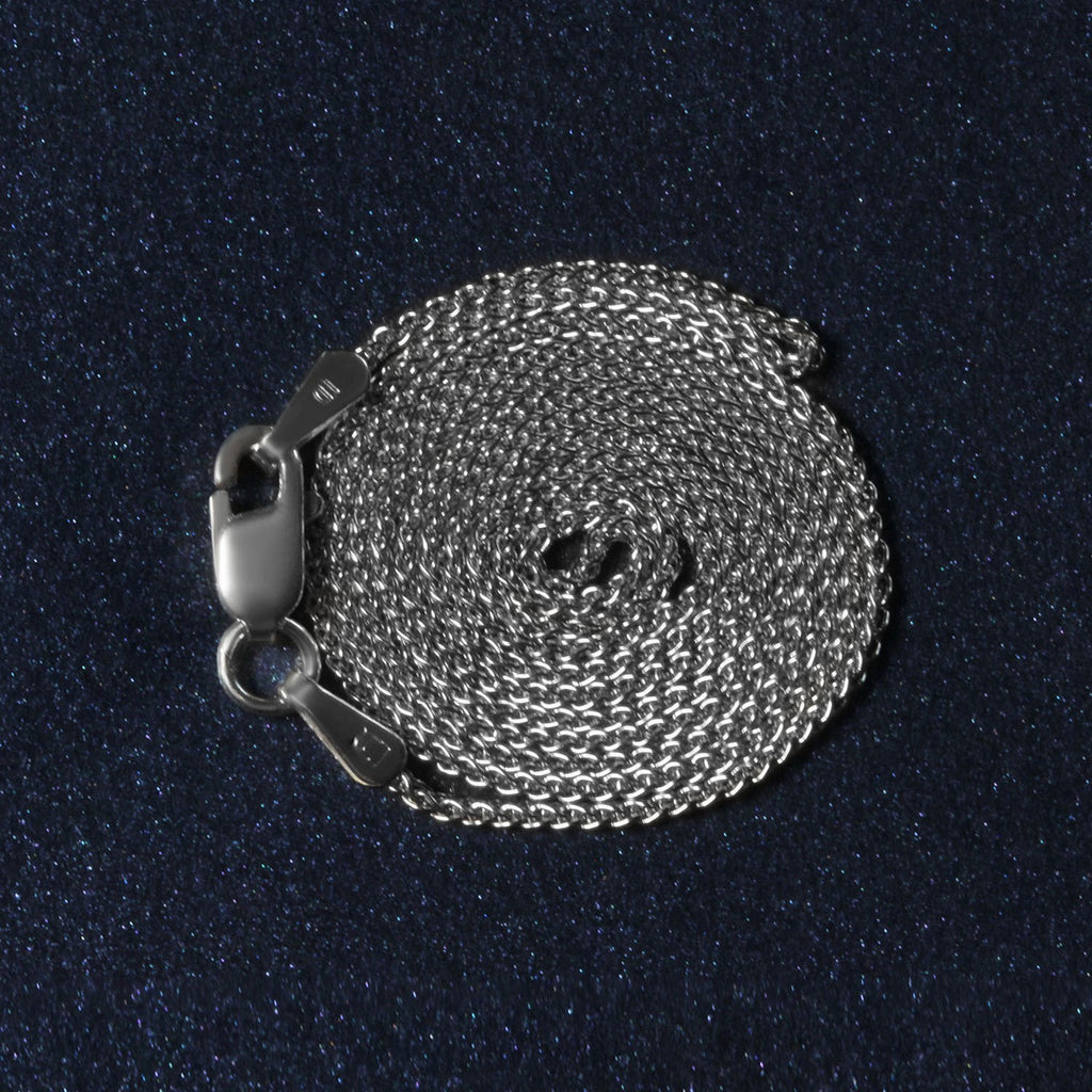 14k White Gold Round Wheat Chain (1.00 mm)