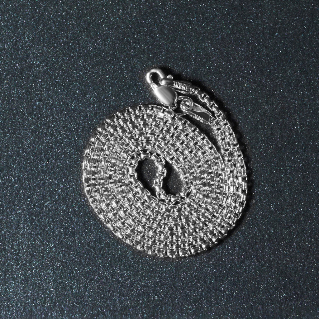 14k White Gold Round Box Chain (1.8 mm)