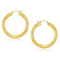 14k Yellow Gold Polished Hoop Earrings (5x40mm)