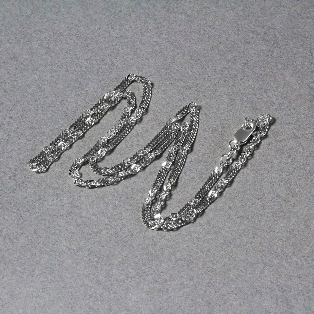 14k White Gold Singapore Chain (2.10 mm)