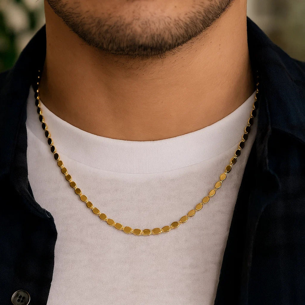 14k Yellow Gold Oval Mirror Chain (2.20 mm)