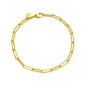 14K Yellow Gold Mini Diamante Paperclip Bracelet (3.20 mm)