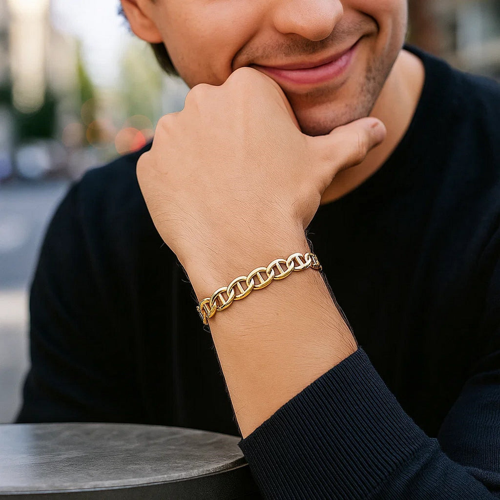 14k Yellow Gold Mariner Link Bracelet (6.30 mm)