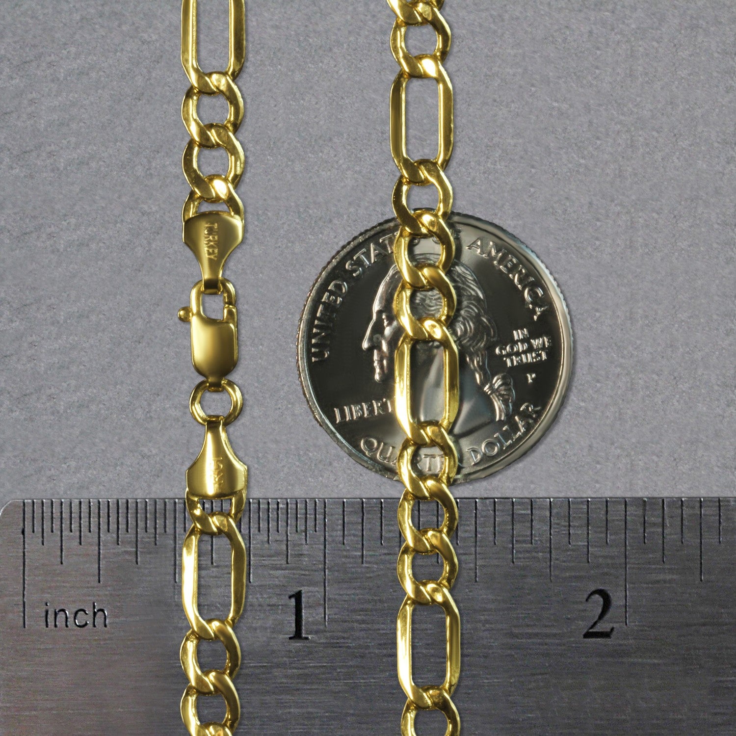 10k Yellow Gold Lite Figaro Chain (5.60 mm)