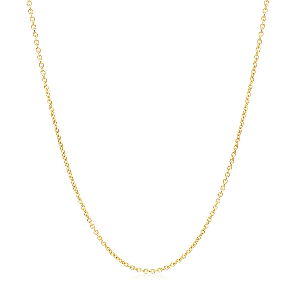 14k Yellow Gold Oval Cable Link Chain (1.20 mm)