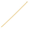 14K Yellow Gold Pebble Bead Chain Bracelet (4.00 mm)