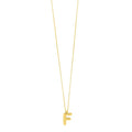 14K Yellow Gold Helium Initial F Pendant