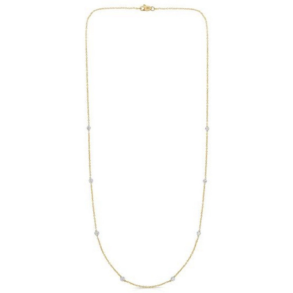 14K Yellow Gold Diamonds by the Yard Necklace