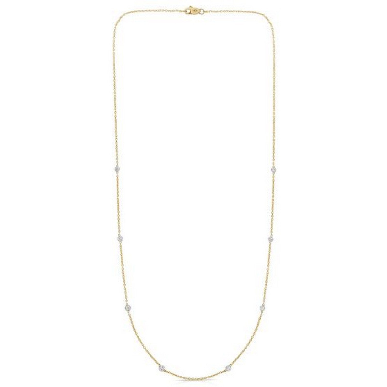 14K Yellow Gold Diamonds by the Yard Necklace