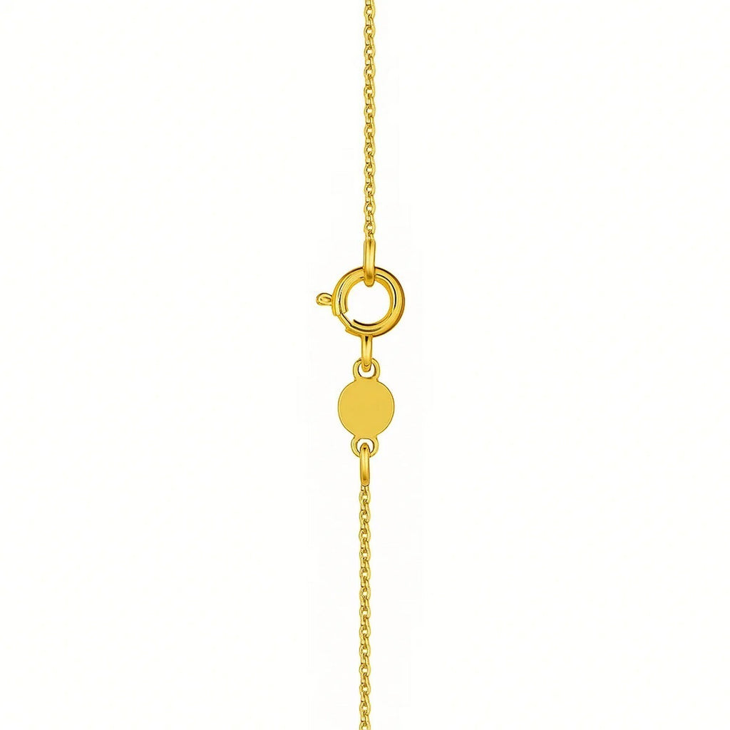 14K Yellow Gold Mini Diamond X Initial Pendant Necklace