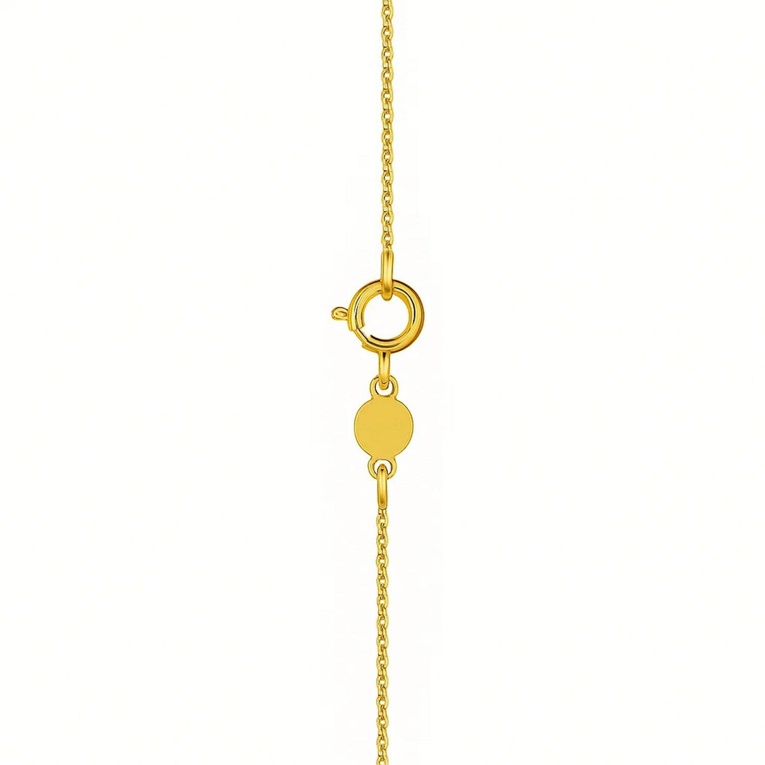 14K Yellow Gold Mini Diamond X Initial Pendant Necklace